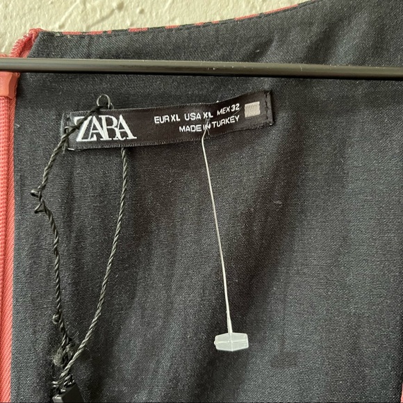 NWT Zara Marsala Ruching Dress XL - Picture 7 of 8